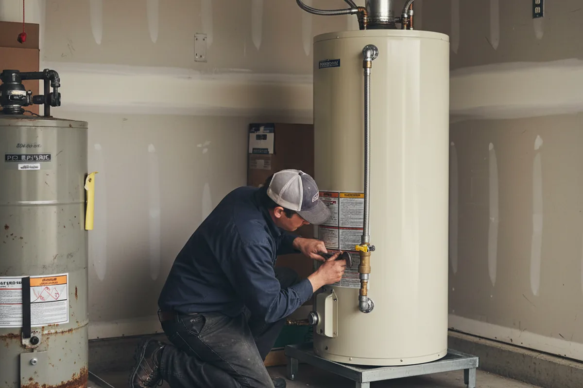 Water heater and shutoff valve replacement in Cobalt